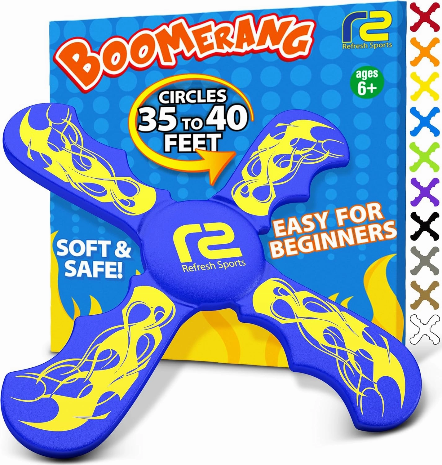 Fun Boomerang - Kids Outdoor Flying Disc Game - Soft & Easy to Use - Birthday Gifts for Boys & Girls All Ages - Best Boy Gifts for 6 7 8 9 10 Year Old Boys   2025 Top Toys for Age 8-12 Boy Gift Ideas