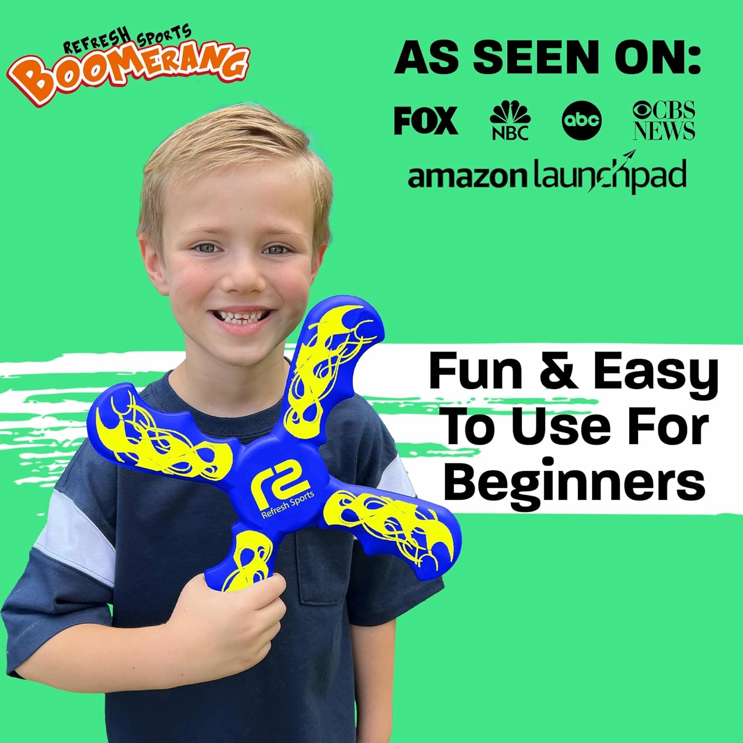 Fun Boomerang - Kids Outdoor Flying Disc Game - Soft & Easy to Use - Birthday Gifts for Boys & Girls All Ages - Best Boy Gifts for 6 7 8 9 10 Year Old Boys   2025 Top Toys for Age 8-12 Boy Gift Ideas