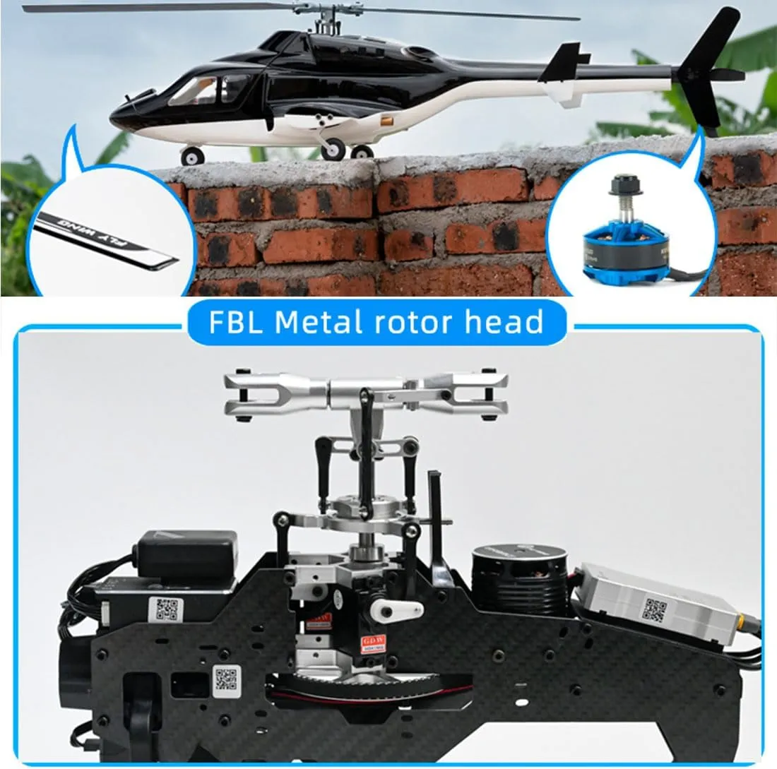 FW450L Remote Control Helicopter, Ultra-high Simulated RC Helicopter, 450-Class 2.4G 6CH RC Electric Airplane Model, Collectable RC Flying Helicopte for Adults - RTF