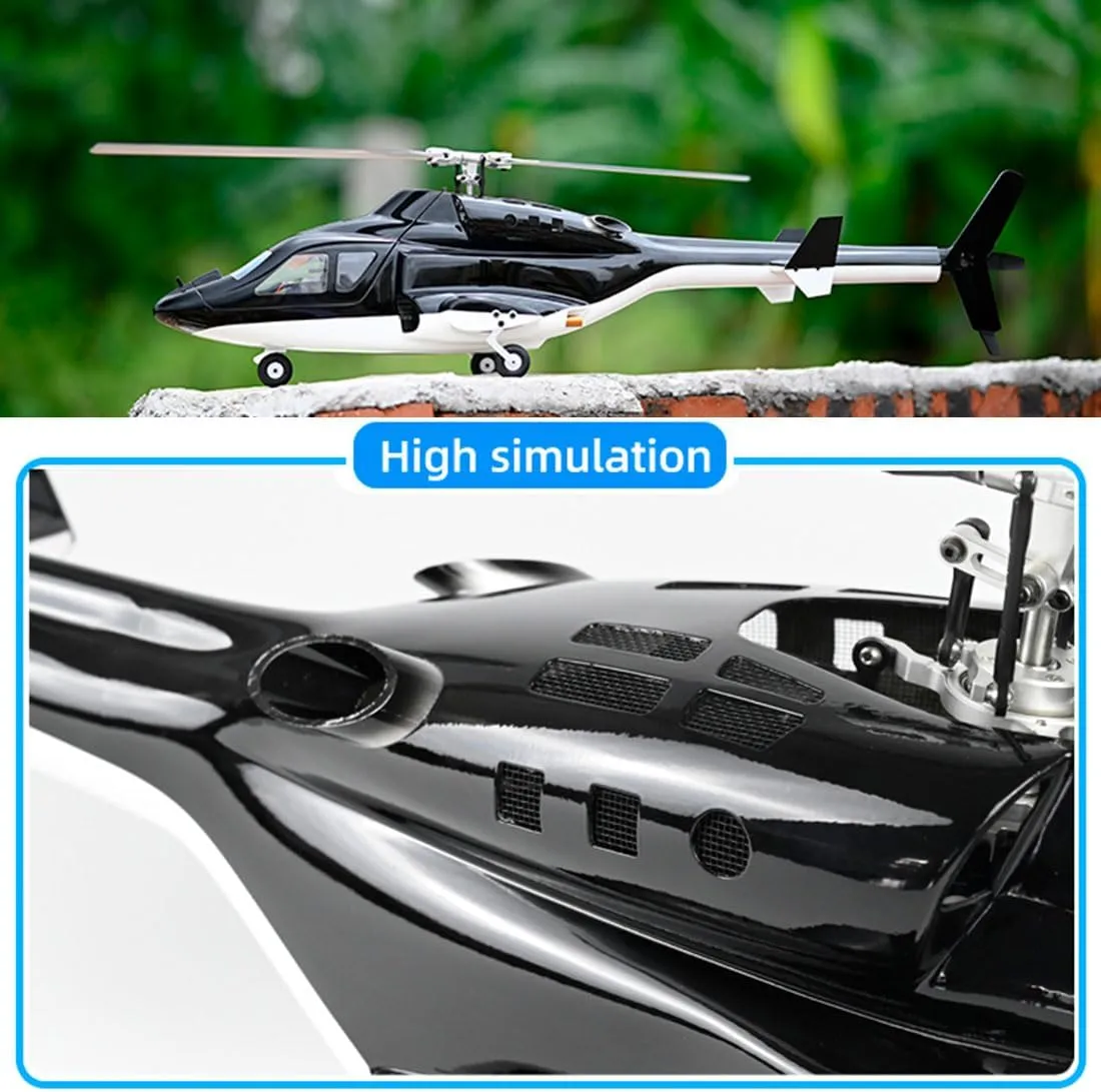 FW450L Remote Control Helicopter, Ultra-high Simulated RC Helicopter, 450-Class 2.4G 6CH RC Electric Airplane Model, Collectable RC Flying Helicopte for Adults - RTF