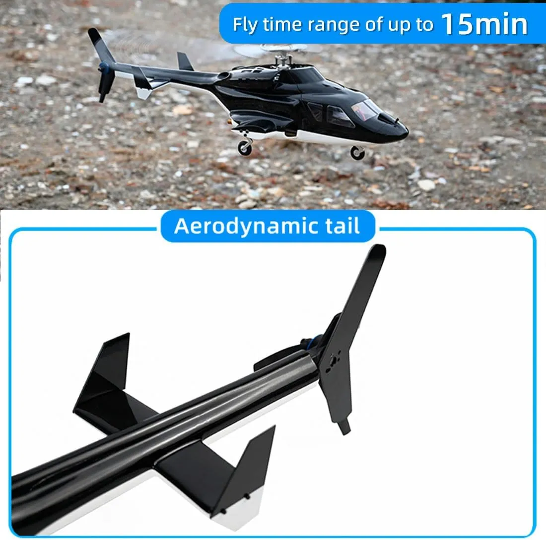 FW450L Remote Control Helicopter, Ultra-high Simulated RC Helicopter, 450-Class 2.4G 6CH RC Electric Airplane Model, RC Flying Helicopte for Adults - RTF