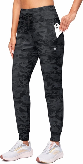 G Gradual Women's Fleece Lined Joggers High Waisted Water Resistant Thermal Winter Sweatpants Running Hiking Pockets