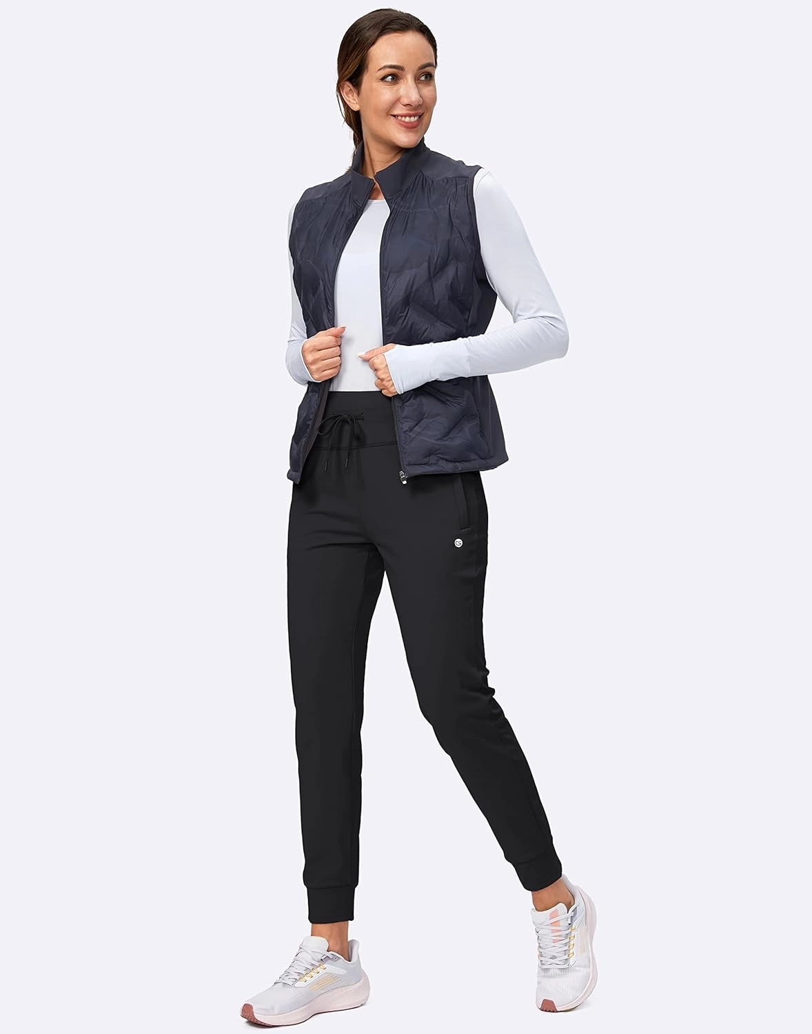 G Gradual Women's Fleece Lined Joggers High Waisted Water Resistant Thermal Winter Sweatpants Running Hiking Pockets