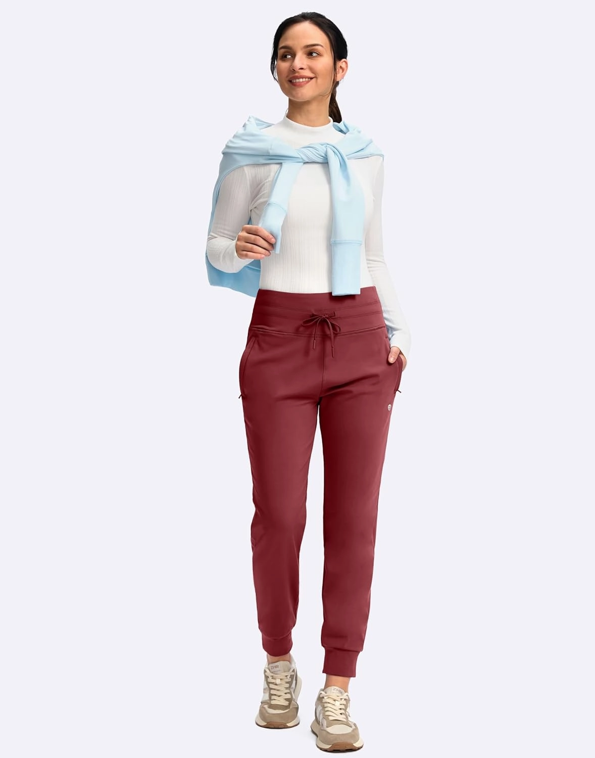 G Gradual Women's Fleece Lined Joggers High Waisted Water Resistant Thermal Winter Sweatpants Running Hiking Pockets