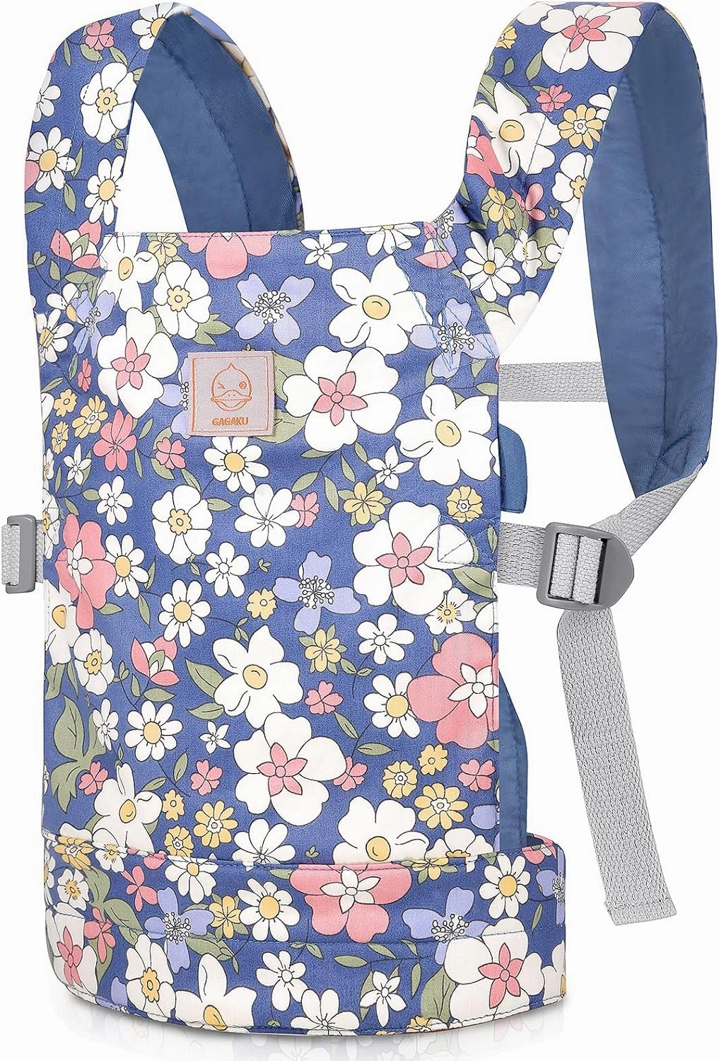 GAGAKU Kids Baby Carrier for Dolls American Girl Bitty Realistic Baby Dolls Stuffed Animal Carrier - Blue Flowers