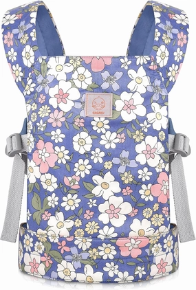 GAGAKU Kids Baby Carrier for Dolls American Girl Bitty Realistic Baby Dolls Stuffed Animal Carrier - Blue Flowers