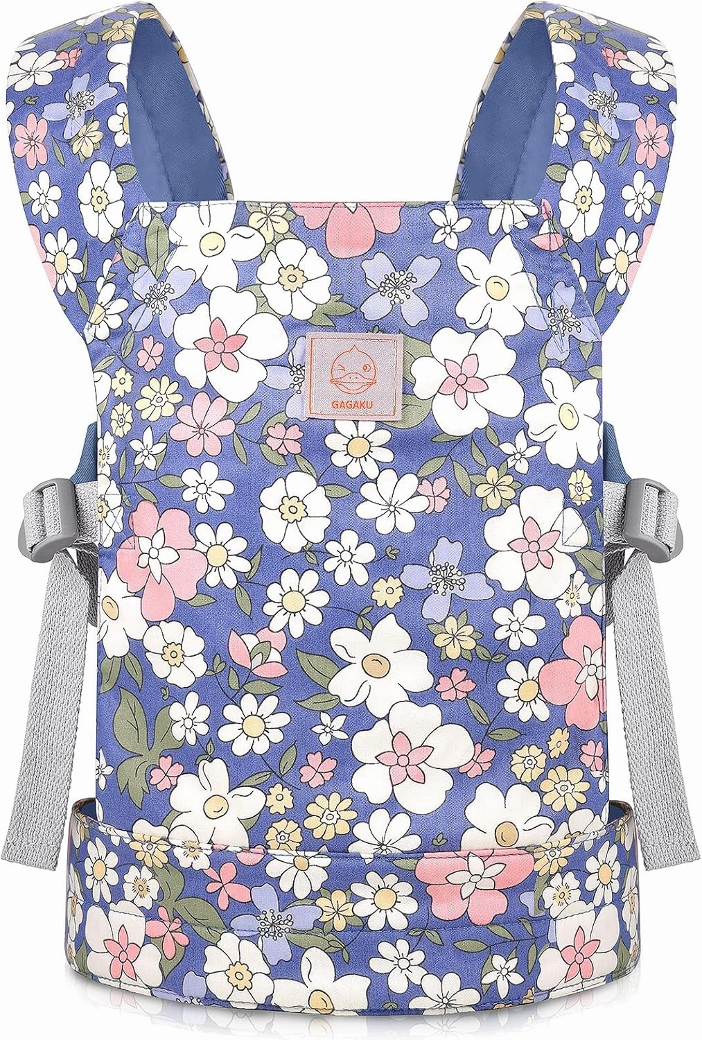 GAGAKU Kids Baby Carrier for Dolls American Girl Bitty Realistic Baby Dolls Stuffed Animal Carrier - Blue Flowers