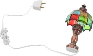 Garneck Dollhouse Wall Lamp 1:12 Scale Miniature Lighting Led Table Lamp for Dollhouse Decor