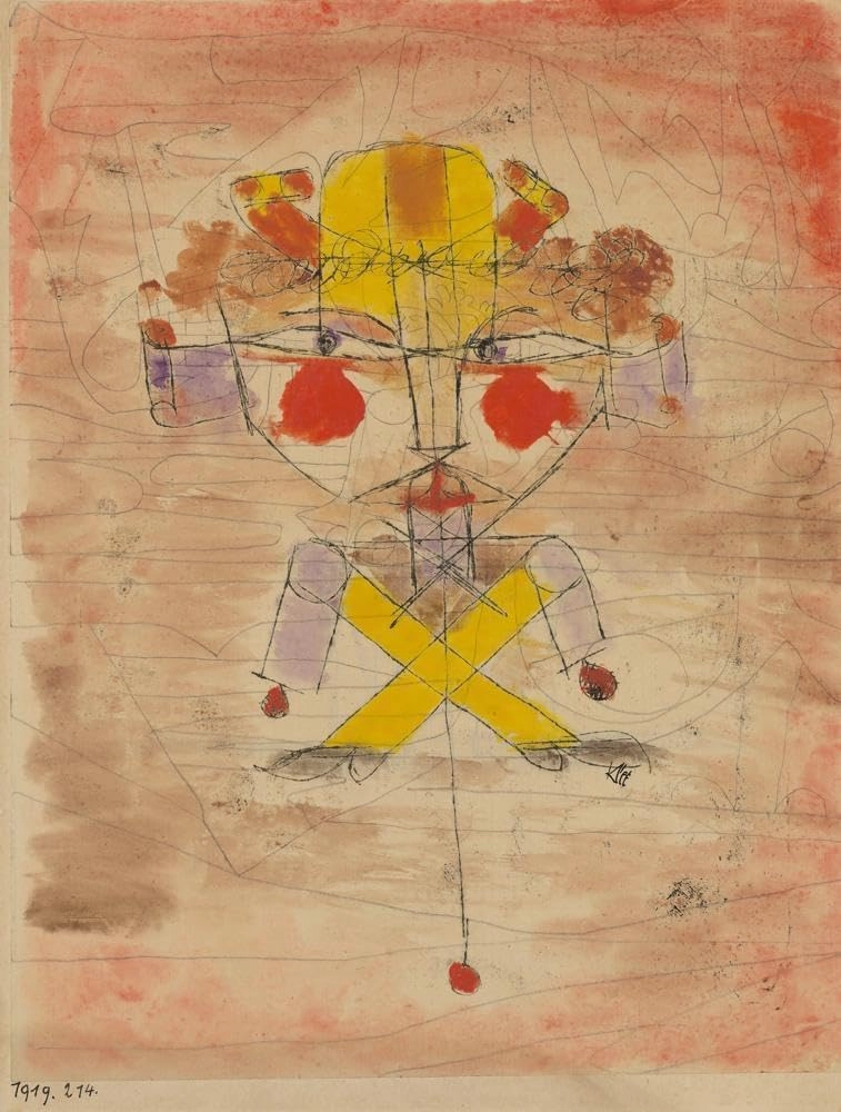 Georges Valmier 19x24 Black Modern Framed Art Print Titled: Jumping Jack (1919)