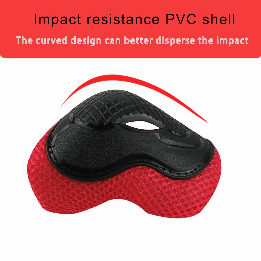GEQID Kids Knee Pads and Elbow Pads Wrist Pad for Roller Skating Skate Protective Gear Rollerblade Bicycle Boys Youth 5-12 Years Old (red)