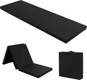 Giantex 6'x 2' Gymnastics Mat, 2" Thick Folding Tumbling Mat with Hook and Loop Fastener, Foldable Gym Mat with Carrying Handles, Cheer Mats for Kids Adults Home Exercise Aerobics Fitness