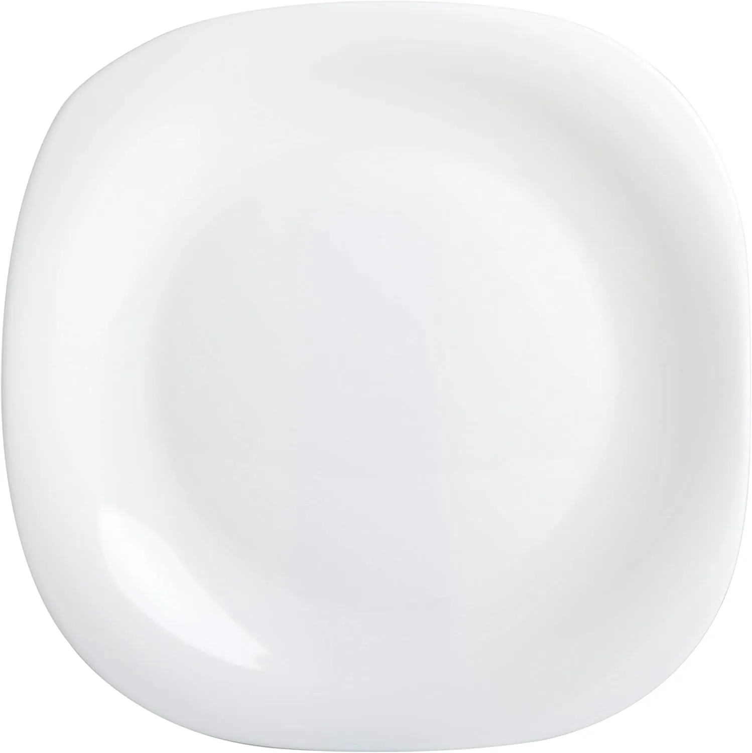Gibson Home Ultra Break and Chip Resistant Dinnerware Set, Square: Service for 6 (18pcs), Opal Glass