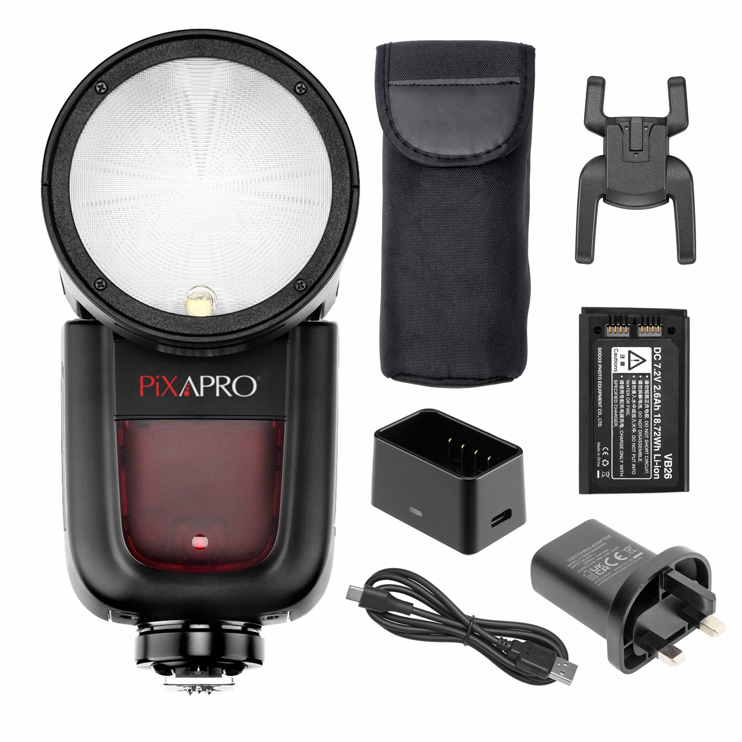 GIO1 (V1) 2.4GHz Round-Head TTL & HSS Speedlite With Rechargeable Battery (Pentax) - CLEARANCE
