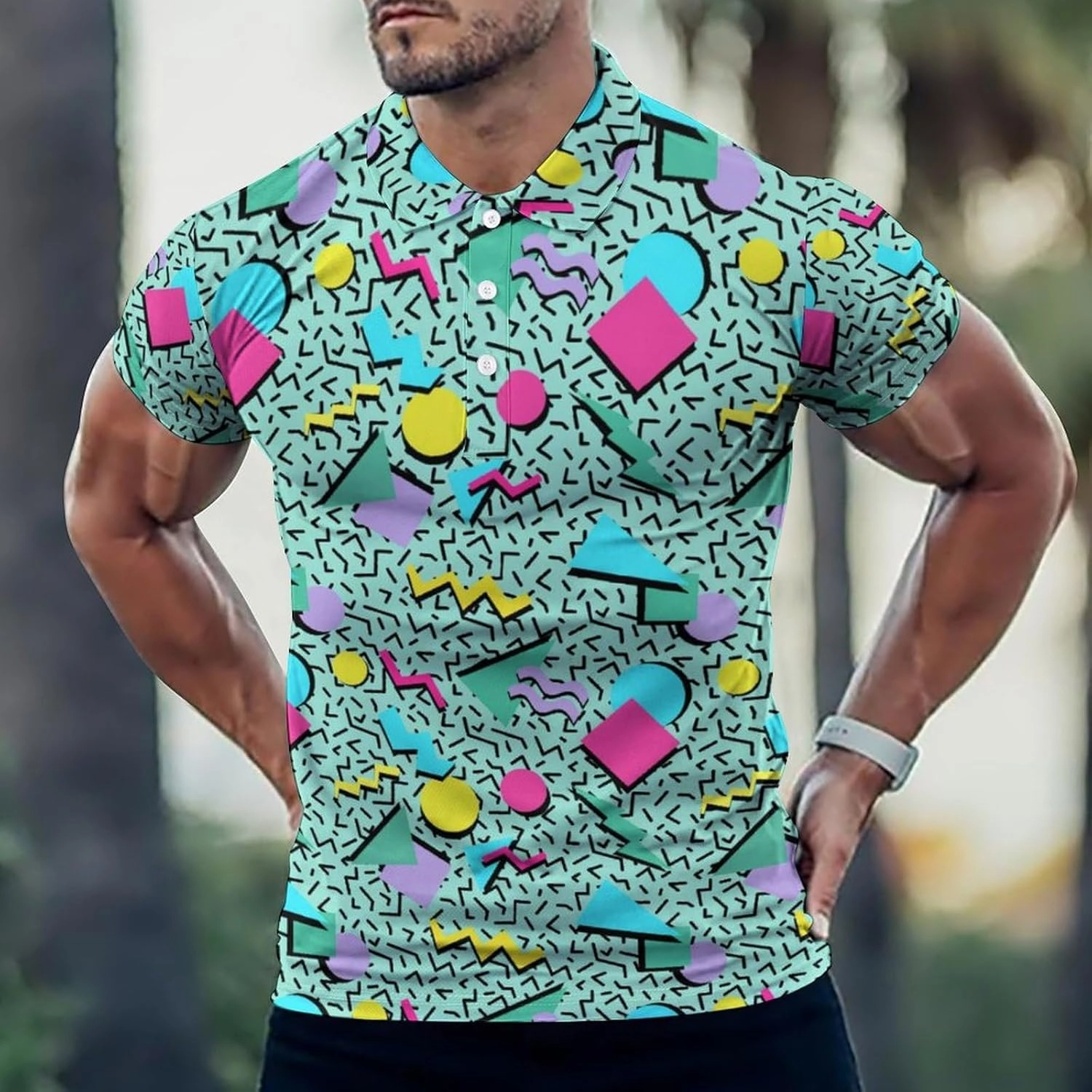 Golf Shirts for Men,Dry Fit Athletic Short Sleeve Polo Shirts,Performance 4 Way Stretch Golf Polos with UPF 50
