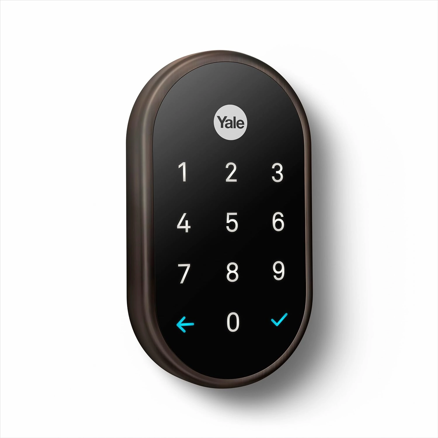 Google Nest x Yale Lock - Tamper-Proof Smart Lock for Keyless Entry - Keypad Deadbolt Lock for Front Door - Oil Rubbed Bronze