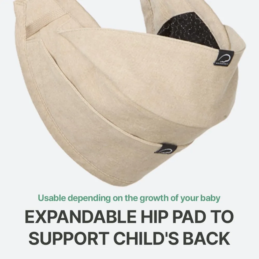 GOOSEKET 365 Toddler Carrier, 100% Cotton, Lightweight, Easy-to-USE, Portable, Suitable from 6-48 Months, Supports UP to 44LBS (Gray)