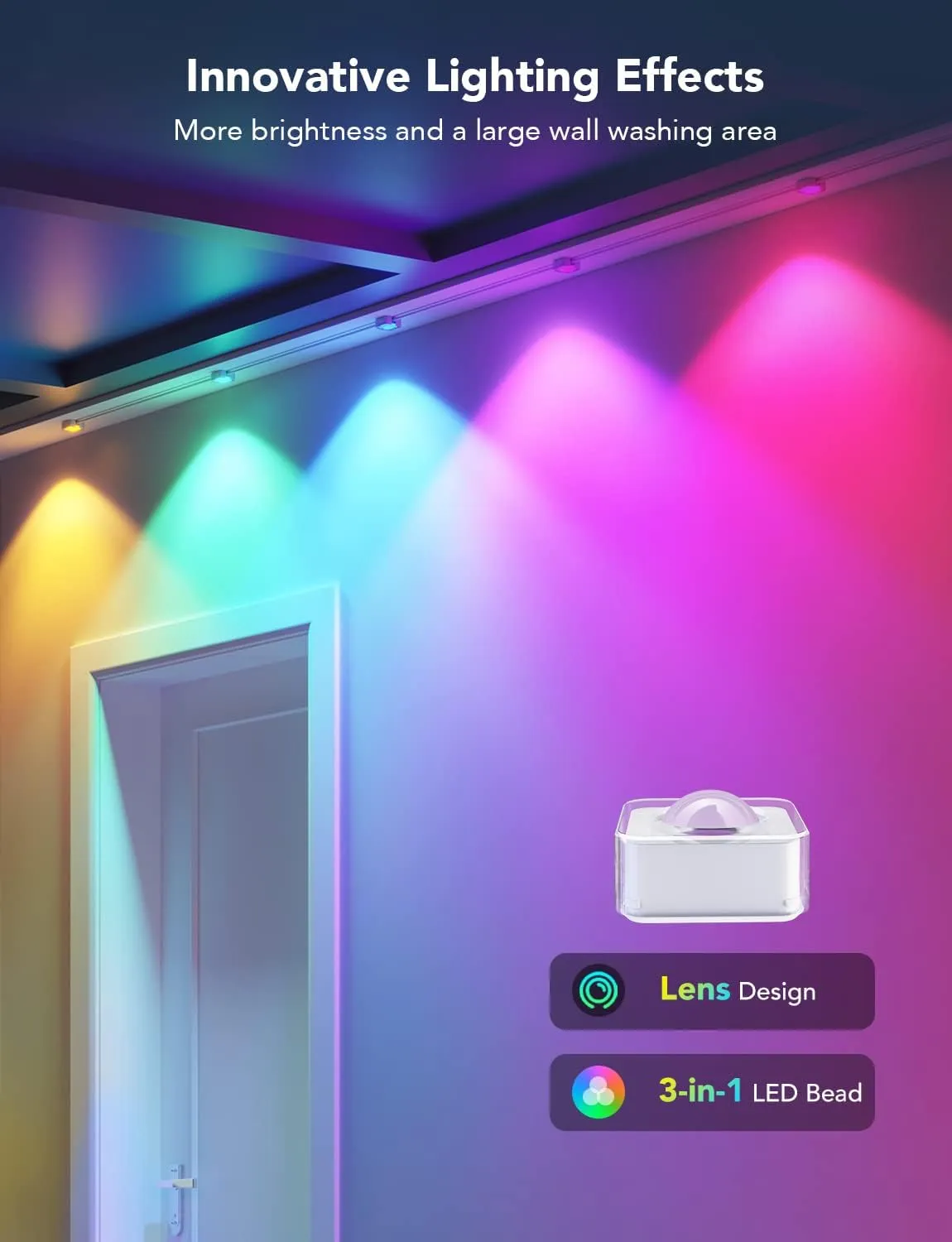 Govee Permanent Outdoor Lights, Smart RGBIC Outdoor Lights with 75 Scene Modes, 150ft with 108 LED Lights, IP67 Waterproof for Patio Decorations, Work with Alexa, Google Assistant, White