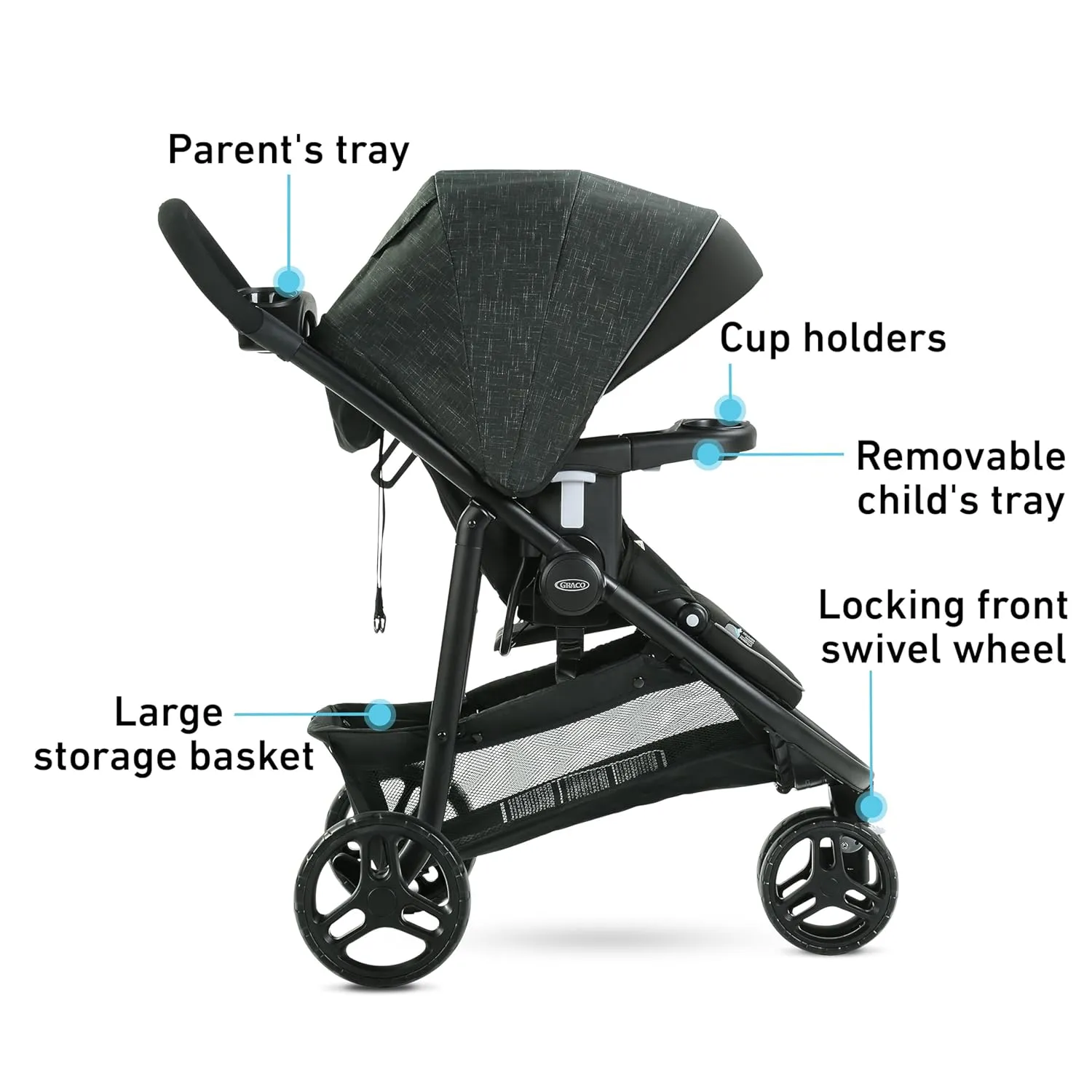 Graco Modes 3 Lite DLX Travel System, West Point