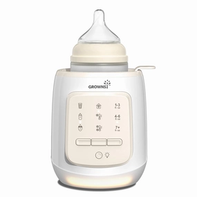 GROWNSY Bottle Warmer, 9-in-1 Water Bath Nutri Baby Bottle Warmer, Fast & Easy Milk Warmer for Breastmilk& Formula, Warms Baby Milk to Body Temp and Maintain Nutrients - Beige