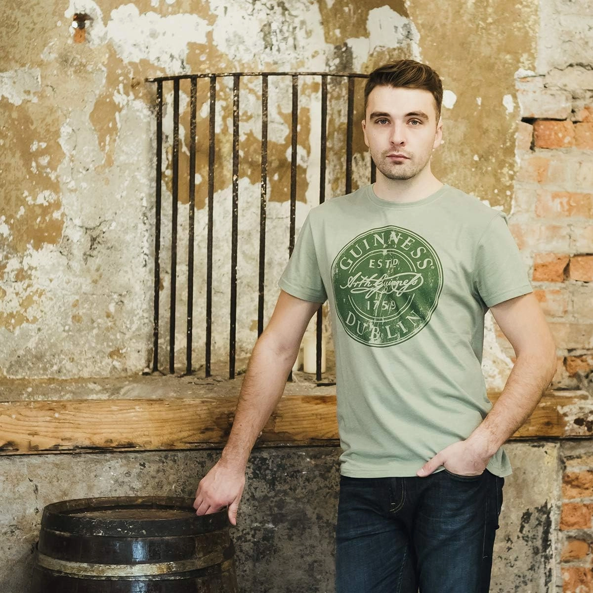 Guinness Green Bottle Cap Cotton/Polyester Tee | Official Merchandise