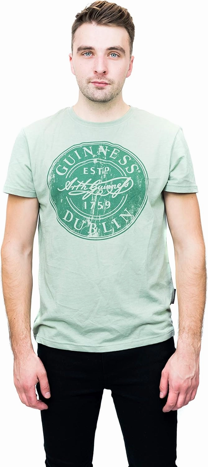 Guinness Green Bottle Cap Cotton/Polyester Tee | Official Merchandise