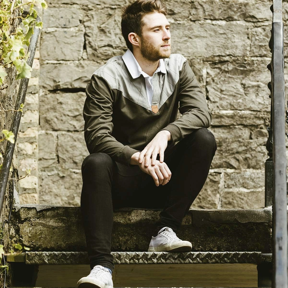 Guinness Heritage Charcoal and Black Rugby Jersey Long Sleeve Rugby Shirts for Men | Mens Ireland Polo Jerseys