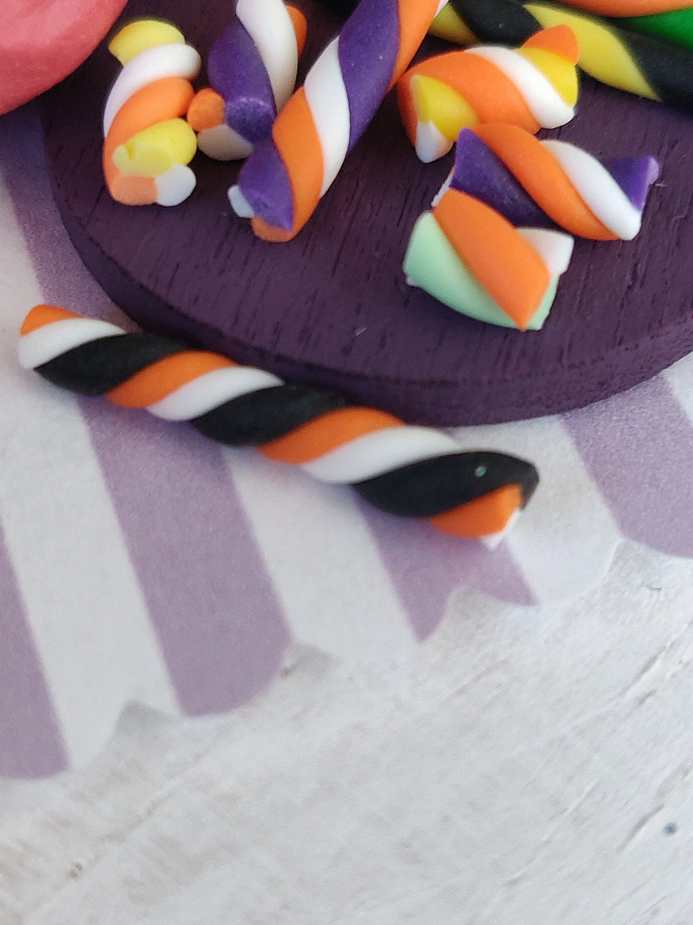 Halloween Stripe Candies, Dollhouse, Miniature, Fairy Garden