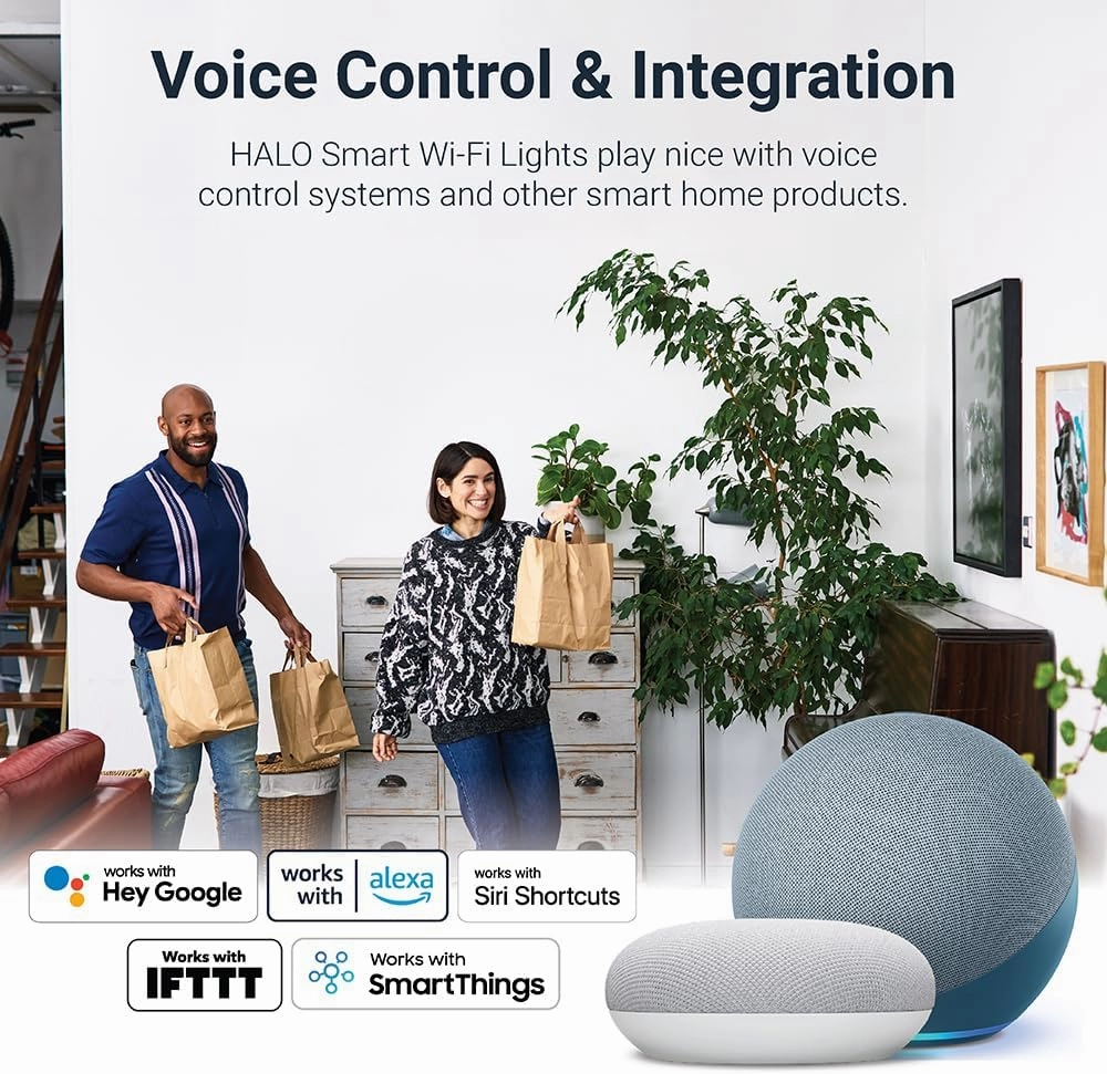 HALO 4" Smart Wi-Fi® Recessed LED Light Powered by WiZ Pro, Dimmable Full Color w/SpaceSense® Motion, Smart Home Ready - RL4069WZRGBWWHR