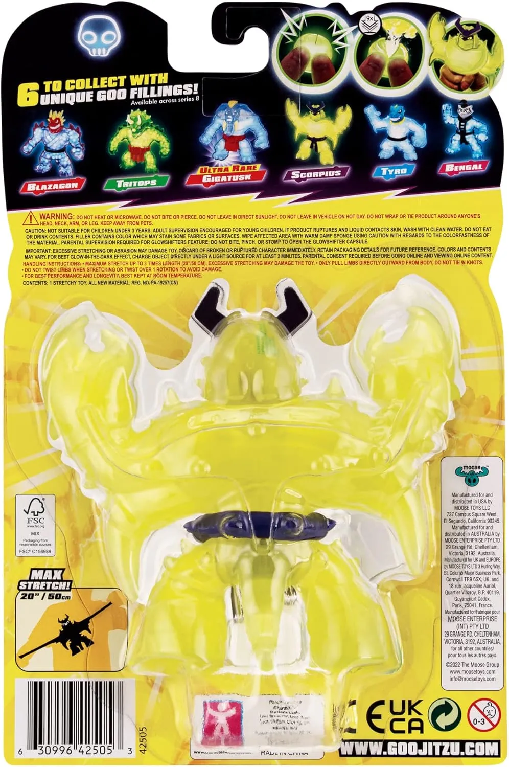 Heroes of Goo Jit Zu Glow Shifters Scorpius Action Figure [Goo Glows in the Dark!]