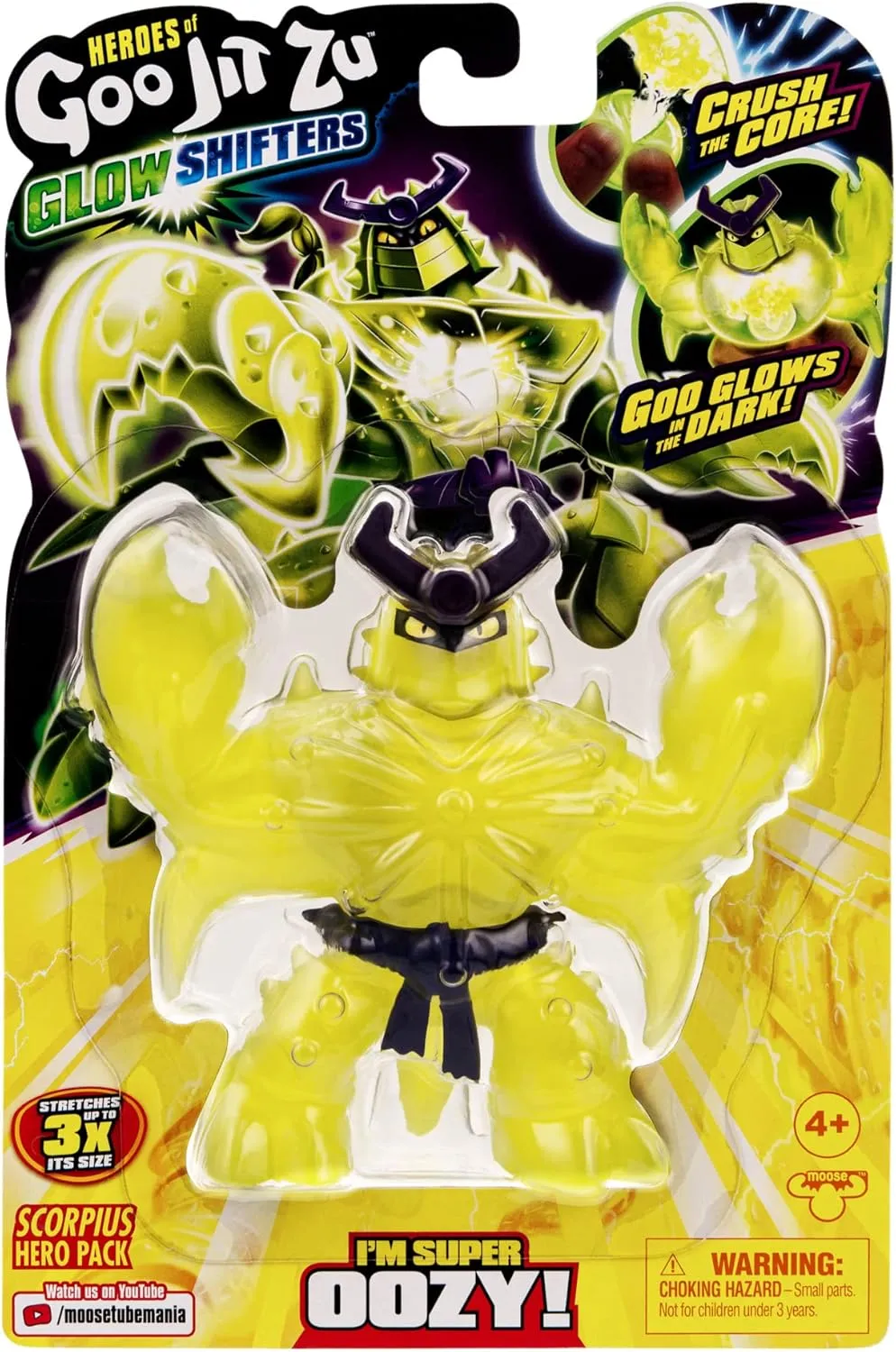 Heroes of Goo Jit Zu Glow Shifters Scorpius Action Figure [Goo Glows in the Dark!]