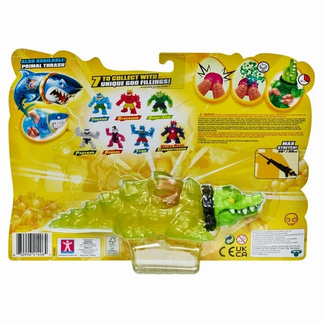 Heroes Of Goo Jit Zu Goo Shifters Primal Rock Jaw Primal Hero  Super Stretchy  Super Squishy Goo Filled Toy With A Unique Goo Transformation  Boys  Ages 4 