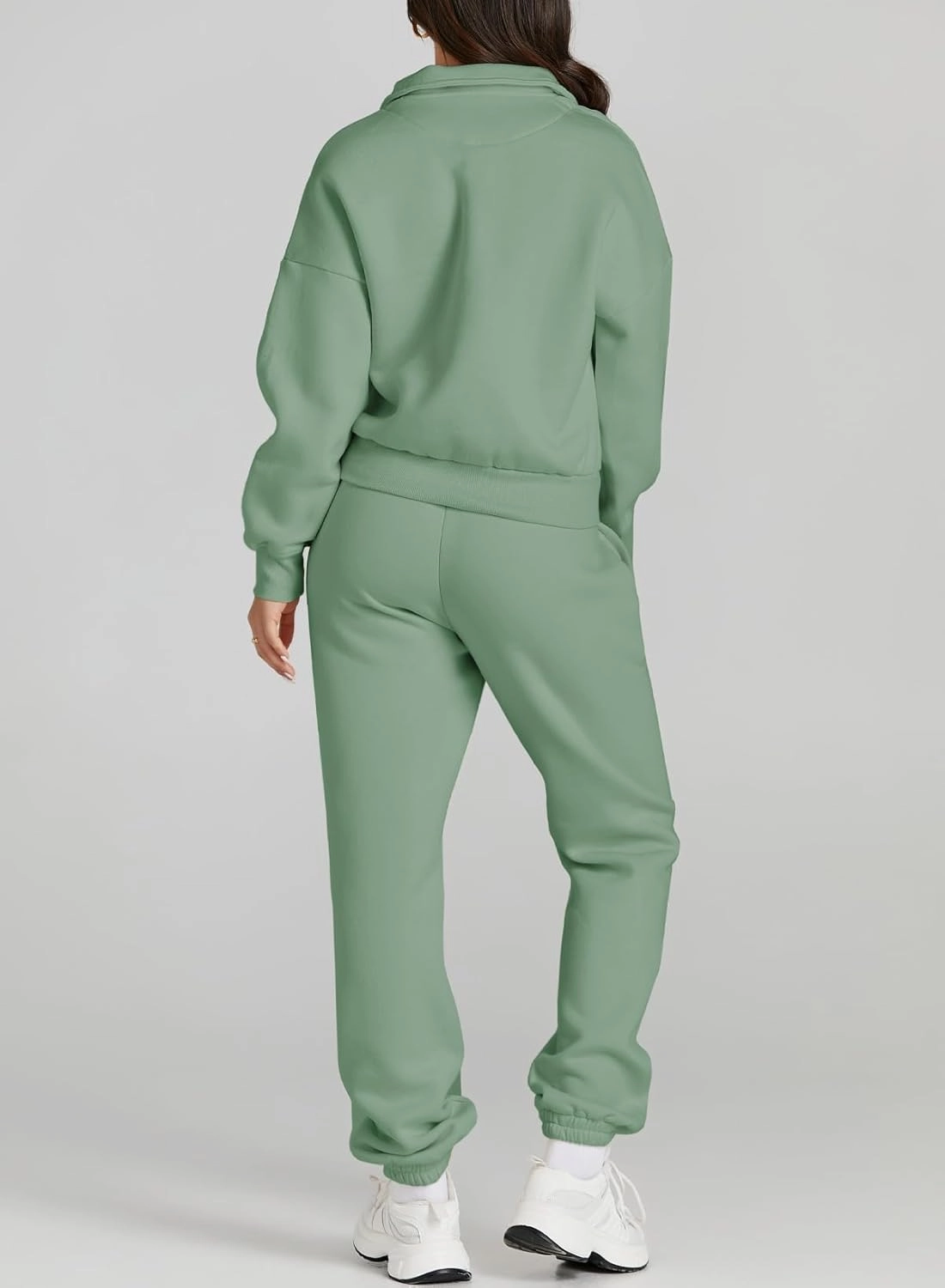 Herseas Women 2 Piece Outfits Sweatsuit Lounge Set Half Zip Pullover with Jogger Airport Tracksuit Matching Pants Set