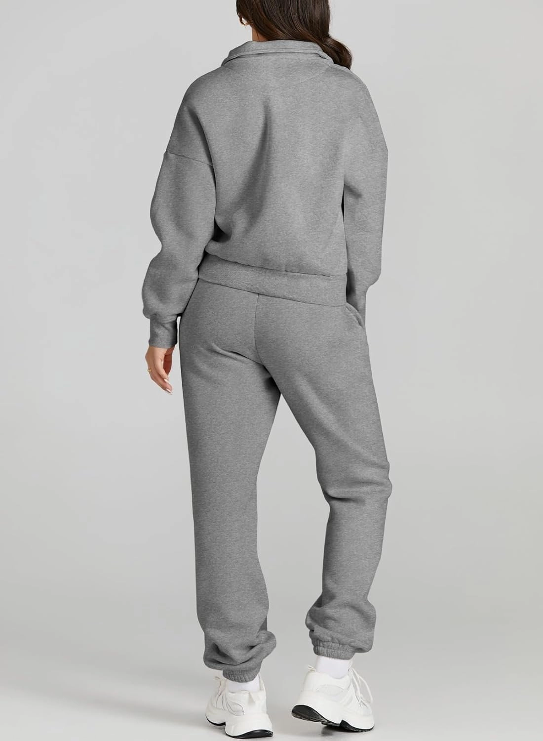 Herseas Women 2 Piece Outfits Sweatsuit Lounge Set Half Zip Pullover with Jogger Airport Tracksuit Matching Pants Set