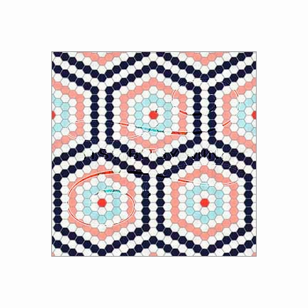 Hip Hexagon Tile - Dollhouse Wallpaper