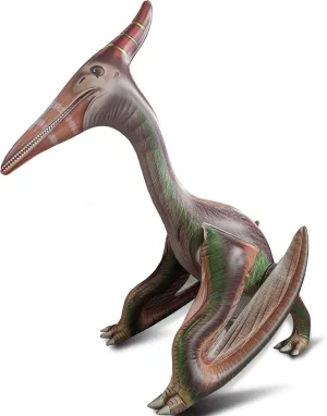 HOHQB Inflatable Dinosaur Jurassic Birthday Party Decorations Blow up Dinosaur Balloons for Kids Age 3-5-8 (Brown Pterosaurio)