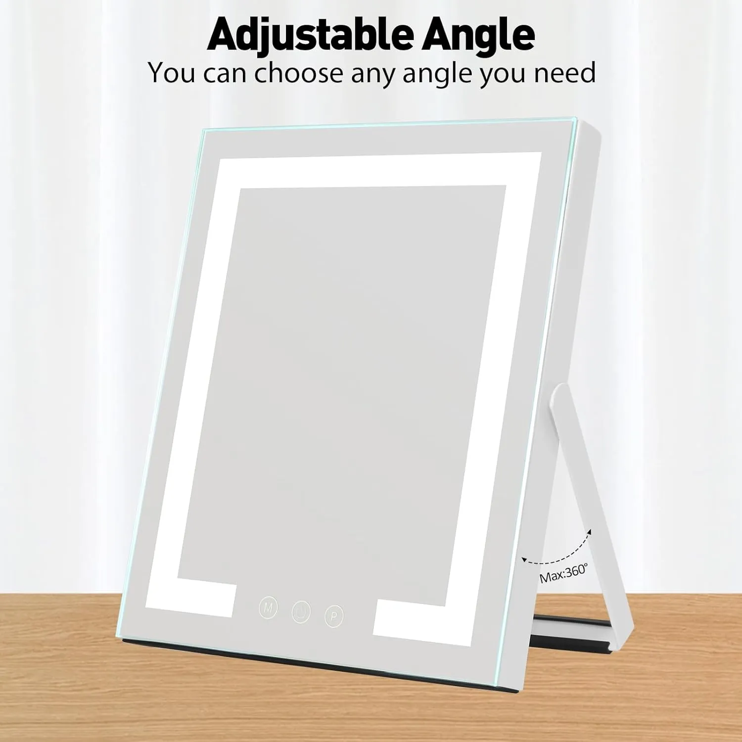 HOMPEN 12in Vanity Mirror with Lights, Touch Control Makeup Mirror, 3 Color Modes, Adjustable Brightness
