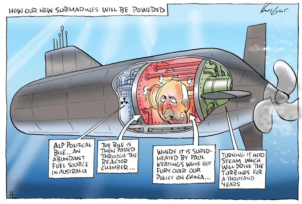 How our New Subs Work | Australian Political Cartoon