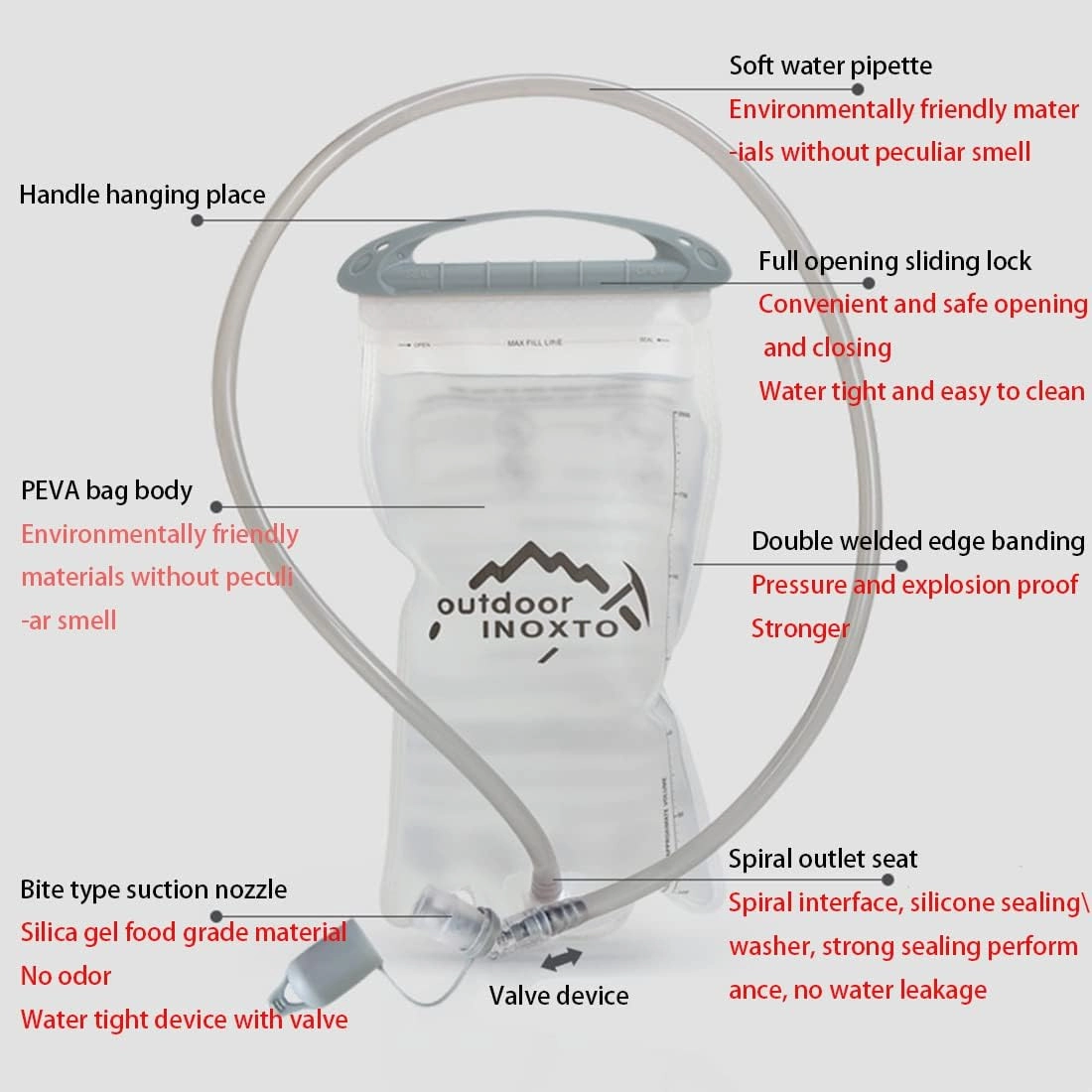 Hydration Pack Backpack,Water Backpack only 130g with 2L Water Bladder for Adults & Kids Hiking Cycling Music Festival.