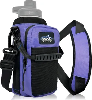 Hydro Carrier 32 oz Small - Insulated Water Bottle Sling w/Carry Handle, Shoulder Strap, Wallet and Two Pouches - The Perfect Flask Accessory