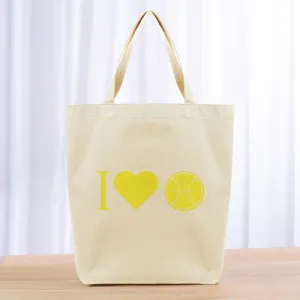 I Love Basketball Tote Bag - yellow