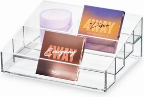 iDesign The Sarah Tanno Collection Plastic Cosmetics and Nail Polish Organizer, 5- Compartment, Clear