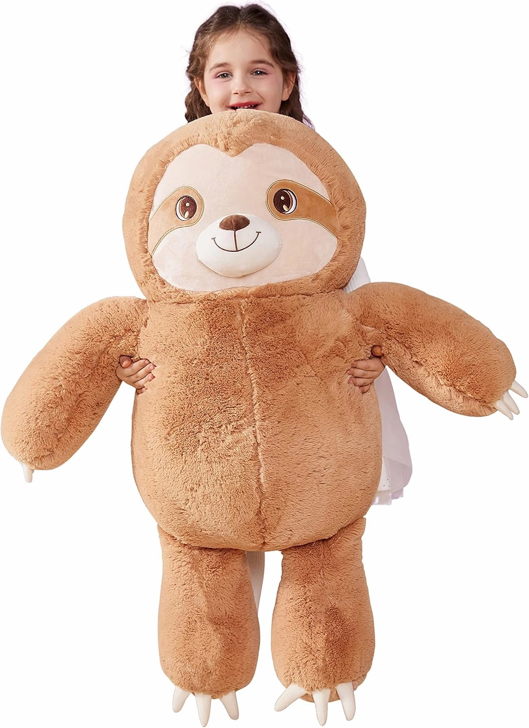 IKASA Giant Sloth Stuffed Animal Plush Toy,Large Bradypod Cute Jumbo Soft Toys,Huge Big Size Plushie,Gifts for Kids (Sloth B, 30 inches)