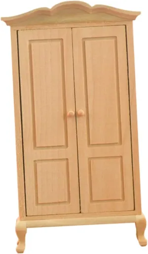 IMIKEYA 3 Pcs 1:12 Scale Mini Wooden Wardrobe Miniature Dollhouse Furniture Set Christmas for Boys and Girls
