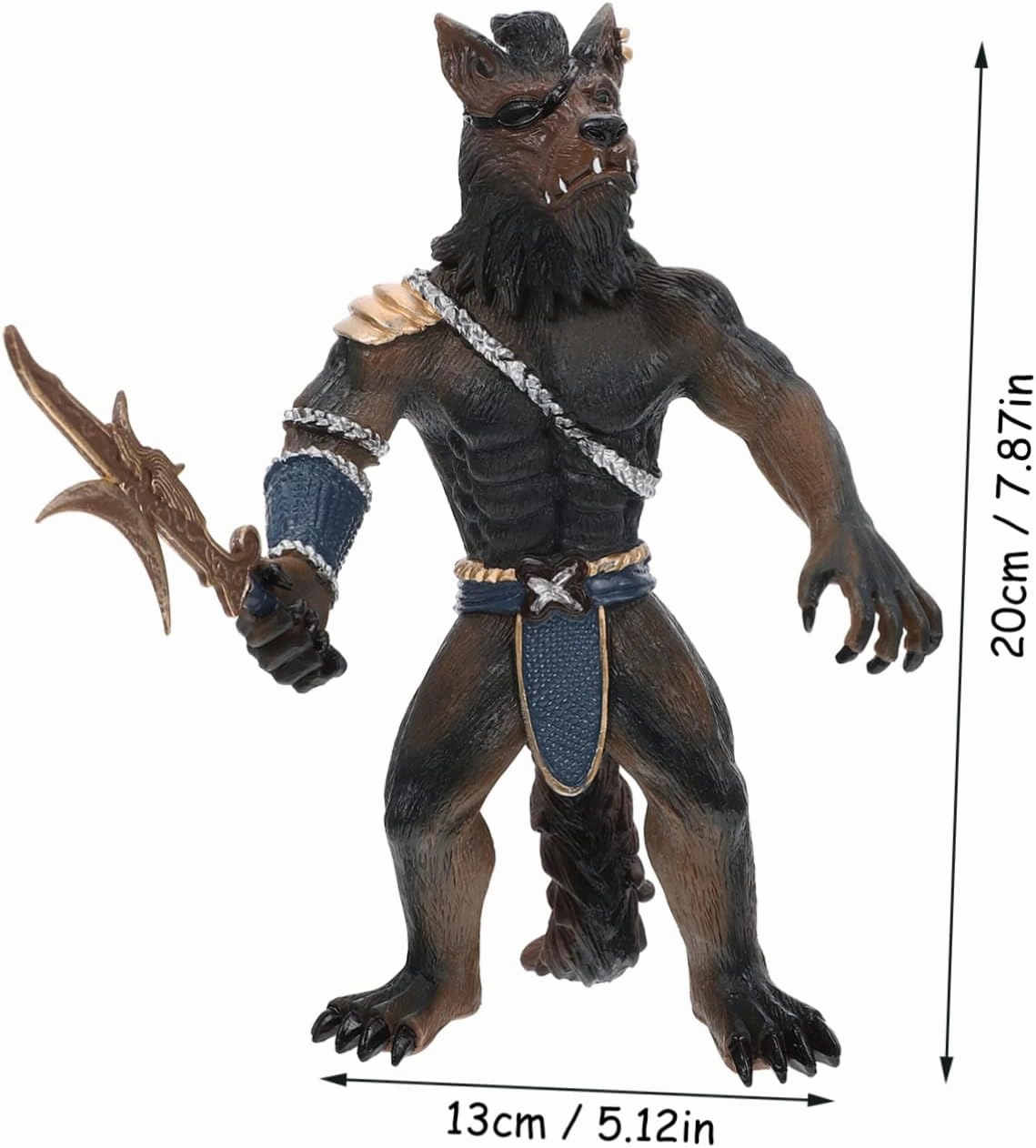 Imitation Werewolf Soldier Model Realistic Decorative Figurine for Home and Desktop Construction Enhances Imagination and Cognitive Skills Unique Collectors and Fantasy Lovers