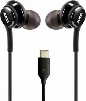 in-Ear AKG Wired Earbuds with Microphone – USB-C Earbuds with Braided Cable – AKG Headphones with Mic Compatible with Samsung Galaxy S24 Ultra, S24 , S24, S23, S22, S21, S10, S10E & iPhone 15 Series