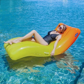 Inflatable Pool Float for Adults - Lounger Raft Floating Chair for Swimming Pool and Beach Fun - Durable Water Floaty Toy for Pool Parties