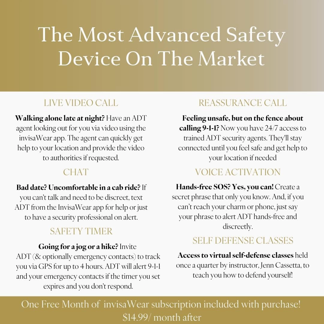 invisawear Smart Jewelry - Personal Safety Device - Necklace