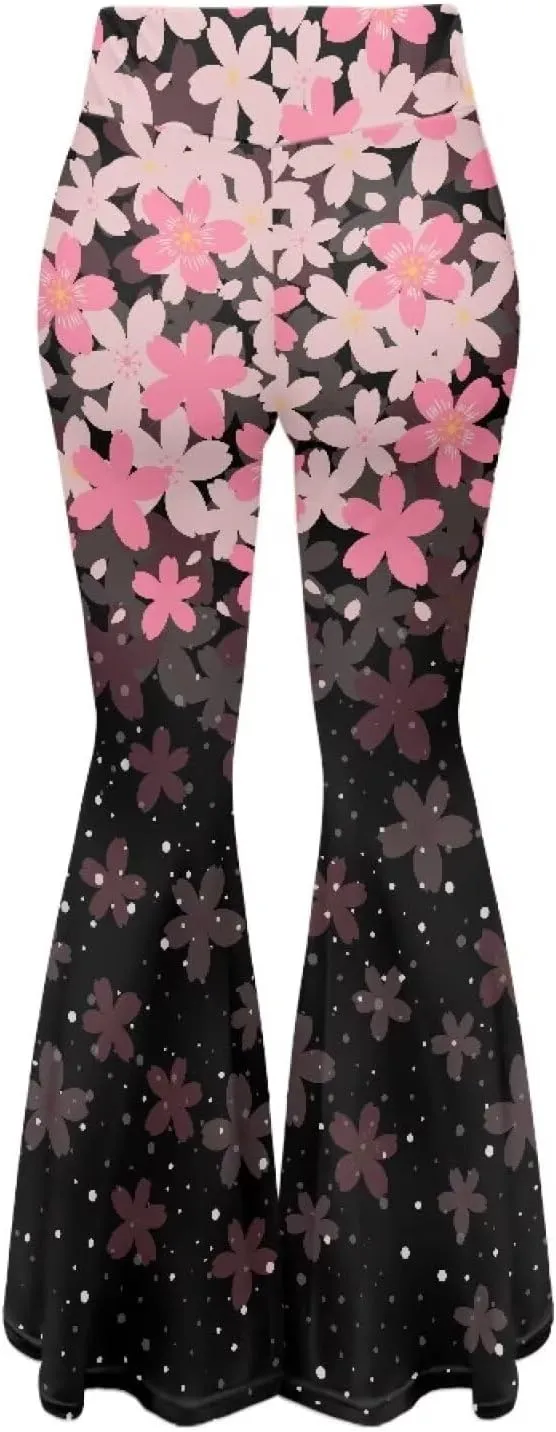 Irisjudy Women's Tiger Print Flare Yoga Pants High Waist Workout Bootleg Pants Butterfly Tummy Control Lounge Sweatpants