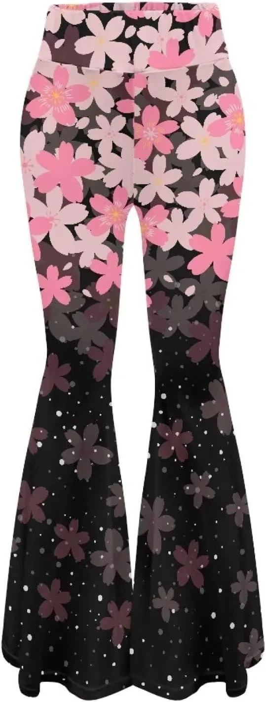 Irisjudy Women's Tiger Print Flare Yoga Pants High Waist Workout Bootleg Pants Butterfly Tummy Control Lounge Sweatpants