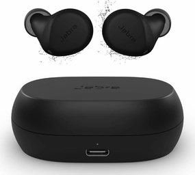 Jabra Elite 7 Active in-Ear Bluetooth Earbuds - True Wireless Sports Ear Buds ShakeGrip for The Ultimate Active fit and Adjustable Active Noise Cancellation - Black